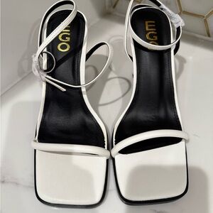 New EGO Addyson heeled sandals in white sz 8